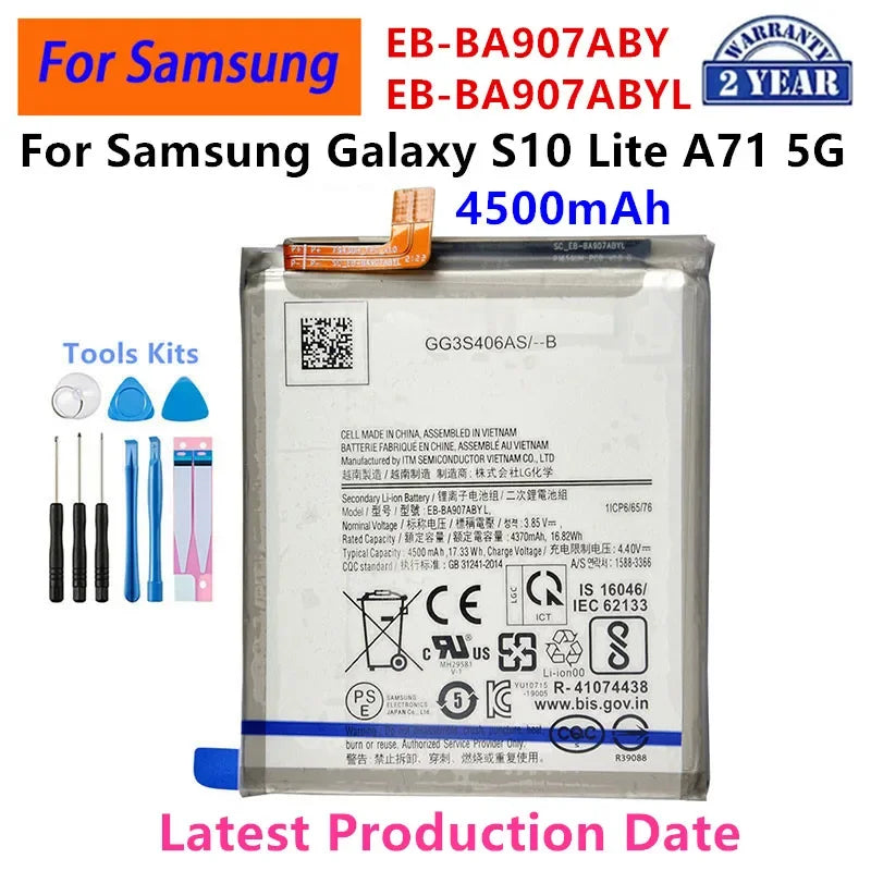 Batteria EB-BA907ABY EB-BA520ABE per Samsung Galaxy S10 Lite A71 5G A90 A80 A9S A20E A10E A7 A8 Plus A5 Edition A50
