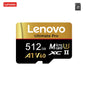 Scheda di memoria MicroSD Lenovo ad alta velocità, 1 TB, 256 GB, 512 GB, classe 10, UHS-I, per Nintendo, droni DJI, fotocamere GoPro, 128 GB, 64 GB.