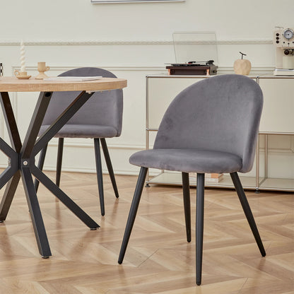 Un Set di 4 sedie da pranzo nordiche da cucina camera da letto comò in velluto Party sedie da pranzo di lusso moderne Design mobili per la casa unici