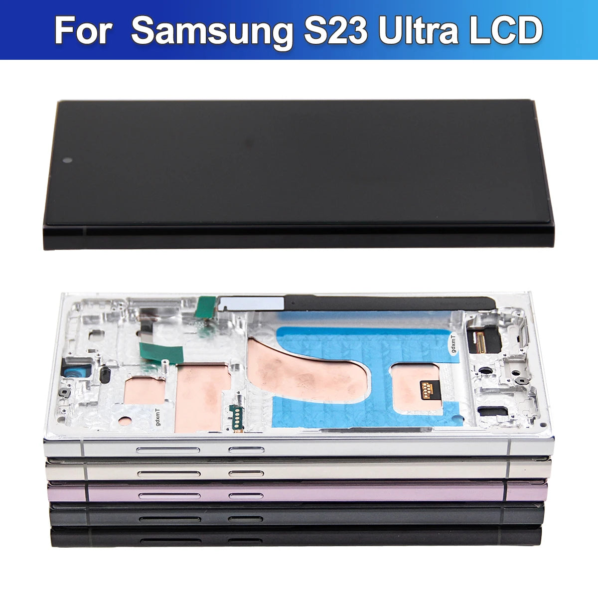 S23 Ultra Assemblea di Schermo per Samsung S23 Ultra S918 SM-S918B SM-S918U Display LCD Touch Screen Digitale Con Sostituzione del Telaio