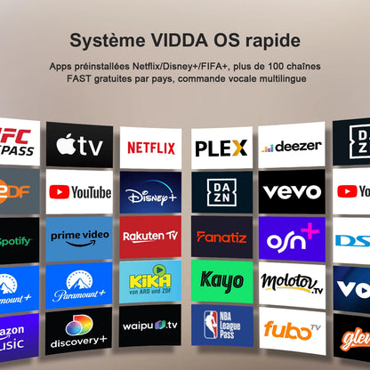 HKC 42Q1L Smart TV FHD da 42 Pollici VIDAA con Pannello Sharp, DVB T2 S2 C Completo, HDR10, Audio Dolby e Porte HDMI, AV, Jack per Cuffie