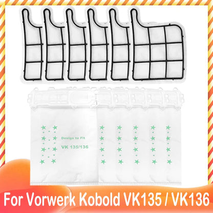Sostituzione del sacchetto della polvere pacchetto filtro di protezione del motore per Vorwerk Kobold VK135 /136 accessori per aspirapolvere di ricambio