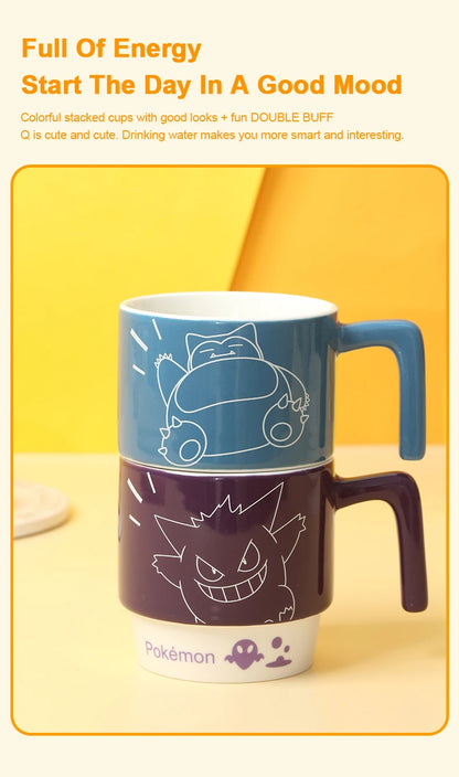 Tazze in Ceramica Pokémon SHUNXIANG, Impilabili, per Caffè, Latte, Tè, Colazione e Succhi, per Bambini