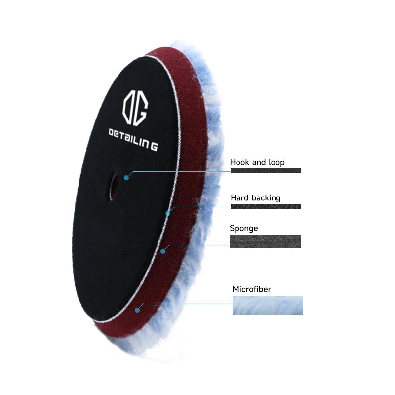 DETAILING Tampone per lucidatura in microfibra da 3/5/6/pollici per lucidatura per carrozzeria auto Ruote per lucidatura in micro fibra per lucidatrice per auto Lucidatura Ceretta