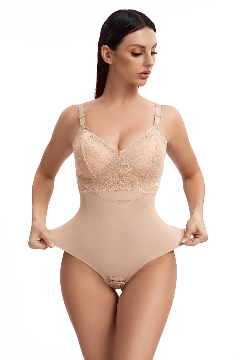 Perizoma in pizzo Body Shapewear Donna Nuovo Shaper per tutto il corpo Vita sottile Tummy Control Intimo Pancia piatta Corsetto liscio Nudo