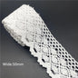 10mm-50mm 2 metri di nastro di pizzo di cotone 100% bianco per abbigliamento tessuto da cucito rifiniture in cotone all'uncinetto nastro di pizzo accessori fatti a mano