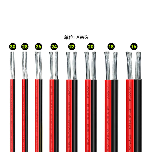 Cavo di collegamento rosso nero 12V Cavo piatto automobilistico a 2 pin Cavi di prolunga LED per campanello Lampada a nastro LED Altoparlanti per illuminazione a nastro