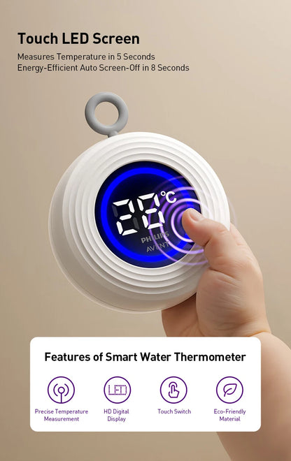 Termometro Digitale per Bagnetto Philips Avent, Lettura Rapida in 5 Secondi, Ricaricabile USB, Materiale ABS Sicuro, Misuratore di Temperatura Galleggiante per Bambini