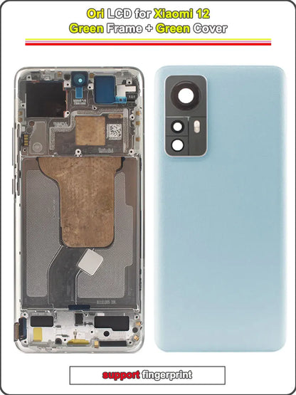 Display AMOLED da 6,28 pollici per Xiaomi 12 (2201123G, 2201123C) - Gruppo digitalizzatore touchscreen LCD con telaio per Xiaomi Mi 12