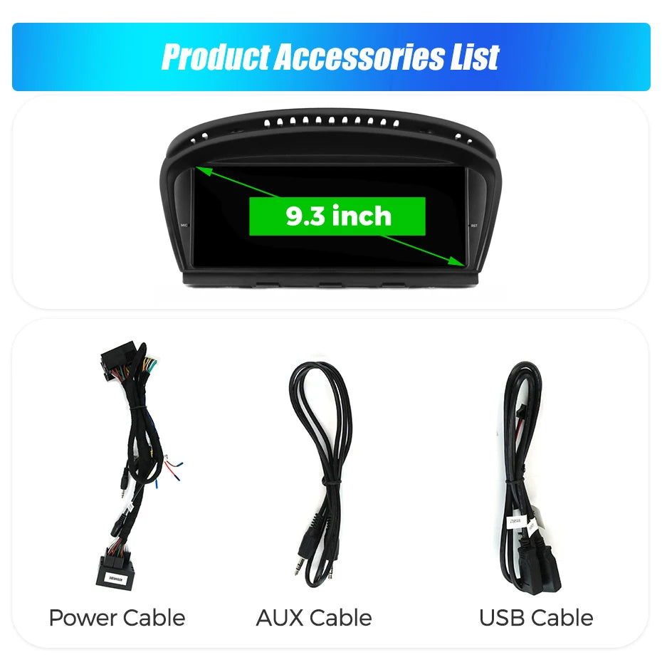MEKEDE 8.8/9.3" Linux QLED 1920x720 HD Touchscreen Compatibile OEM Wireless CarPlay Android Auto Mirroring WiFi BT Aggiornamento OTA Per BMW E60 E61 E63 E64 E90 E91 E92 E93