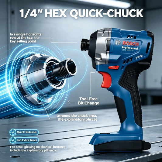 Bosch GDR 18V-215 Avvitatore a Impulsi Brushless 18V 215Nm Alta Coppia Cacciavite Elettrico Senza Fili Utensile Elettrico Professionale
