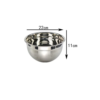 Ciotole per miscelazione in acciaio inossidabile (set da 7) Set di ciotole per insalata di frutta Set di ciotole per riporre utensili da cucina da cucina 18/20/22/24/26/28/30 cm