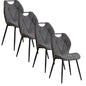 Sedia da pranzo moderna 2/4/6 pezzi, comode sedie imbottite con gambe in metallo per cucina/soggiorno/camera da letto