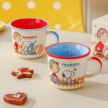 Set di Tazze in Ceramica Colorata da 340Ml con Snoopy, Design Carino con Manico, Bellissima Tazza per Caffè e Acqua per Casa e Ufficio, Regalo di Compleanno per Bambini