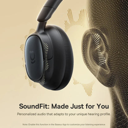 Cuffie Bluetooth Baseus Bowie MH1 con Cancellazione del Rumore 48dB, Hi-res LDAC, Cuffie Over-Ear, Auricolari Wireless