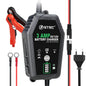 Caricabatterie Intelligente HTRC 6V 12V 3000mA Automatico per Batterie al Litio LiFePO4, Piombo-Acido, AGM, GEL, per Auto e Moto