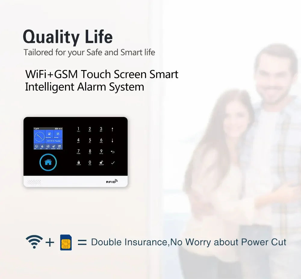 Sistema di allarme PGST ultima versione, WiFi, 4G, allarme di sicurezza domestica intelligente Tuya, controllo vocale intelligente Alexa, funzione push APP