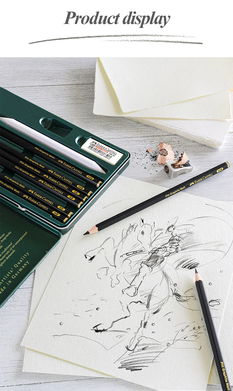 Faber-Castell 8/12pcs Set Matte Sketch Pencil Art Graphite per schizzo Black Lead Writing Drawing matite di grafite forniture