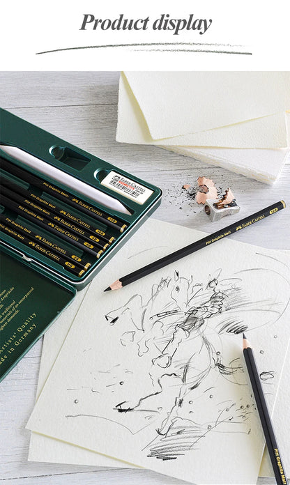 Faber-Castell 8/12pcs Set Matte Sketch Pencil Art Graphite per schizzo Black Lead Writing Drawing matite di grafite forniture