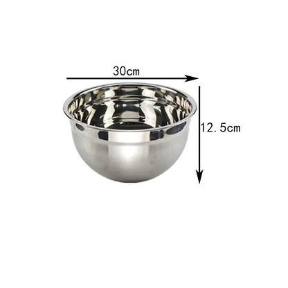 Ciotole per miscelazione in acciaio inossidabile (set da 7) Set di ciotole per insalata di frutta Set di ciotole per riporre utensili da cucina da cucina 18/20/22/24/26/28/30 cm