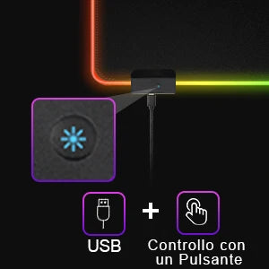 Tappetino per mouse da gaming RGB, formato XXL, extra large, 800 x 300 mm x 4 mm, ideale per giocatori di PC, antiscivolo, impermeabile, per computer e laptop - 14 modalità di illuminazione.