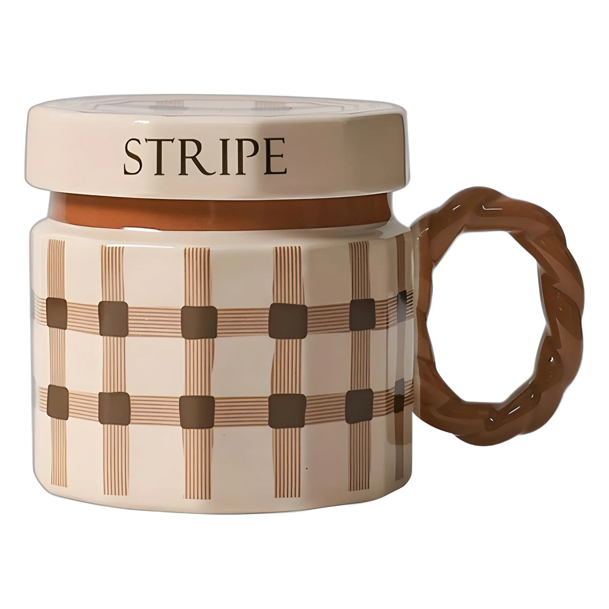 Tazze in ceramica retrò creative, alto livello di aspetto, tazze famose in Internet, souvenir di lusso leggero, tazze da caffè con LIDS