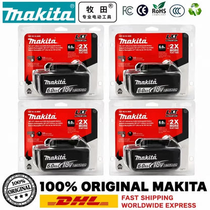 Batteria Makita 18V 6Ah, con indicatore di carica, batteria ricaricabile Makita, BL1830 BL1840 BL1850, batteria per elettroutensili, spedizione dalla Polonia