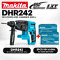 Trapano perforatore rotante SDS Plus Makita DHR242 18V LXT, senza spazzole, a batteria, capacità 24mm per calcestruzzo, 4700 IPM 2.0J, utensile elettrico professionale a 3 modalità, compatibile con BL1860B BL1850B BL1815, s