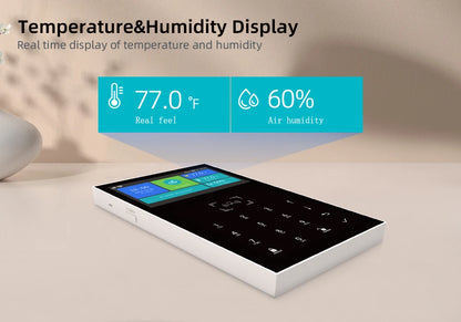 PG109 Sistema di Allarme Antifurto WiFi GSM da 4,3 Pollici per Casa, Compatibile con App Tuya, Controllo con Display della Temperatura