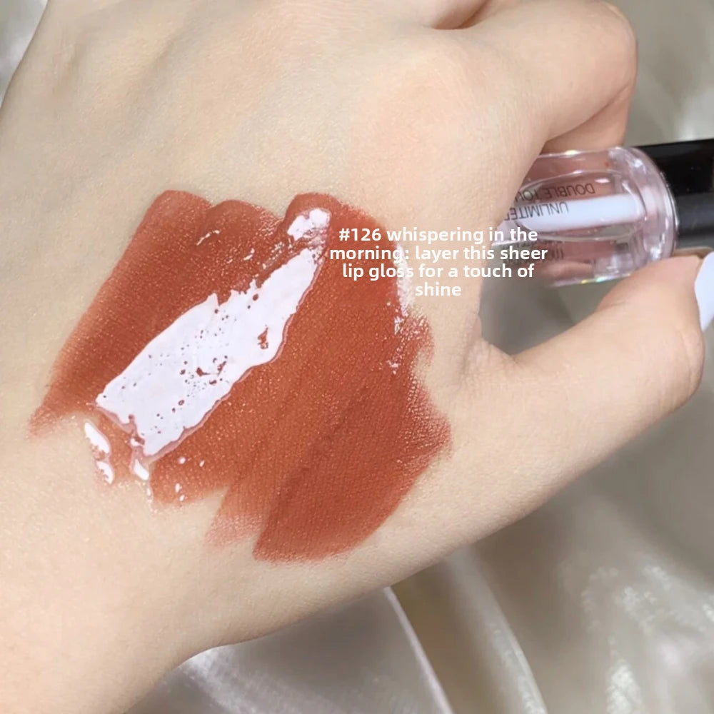 Rossetto KIKO Milano Double Touch 16 ore, non si trasferisce, a prova di sbavature, impermeabile, a prova di baci, lunga durata, fissaggio del colore, trucco liquido nude