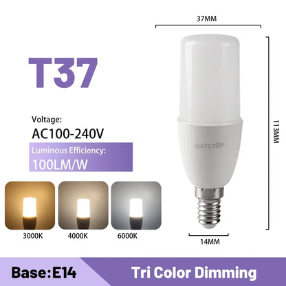 Lampadina intelligente regolabile a 3 temperature di colore CCT AC100-240V 3W 9W Lampadina LED GU10 MR16 E27 Luce spot Temperatura colore per l'illuminazione domestica