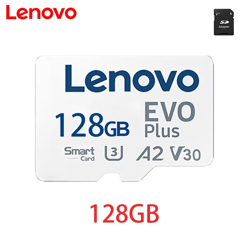 Scheda Micro SD ad alta velocità Lenovo, 1 TB, 512 GB, classe V30, U3, scheda di memoria Micro SD da 256 GB, per la registrazione di video in 4K, scheda TF per droni e action cam.