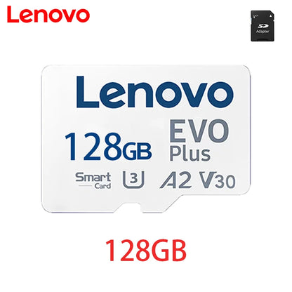 Scheda Micro SD ad alta velocità Lenovo, 1 TB, 512 GB, classe V30, U3, scheda di memoria Micro SD da 256 GB, per la registrazione di video in 4K, scheda TF per droni e action cam.