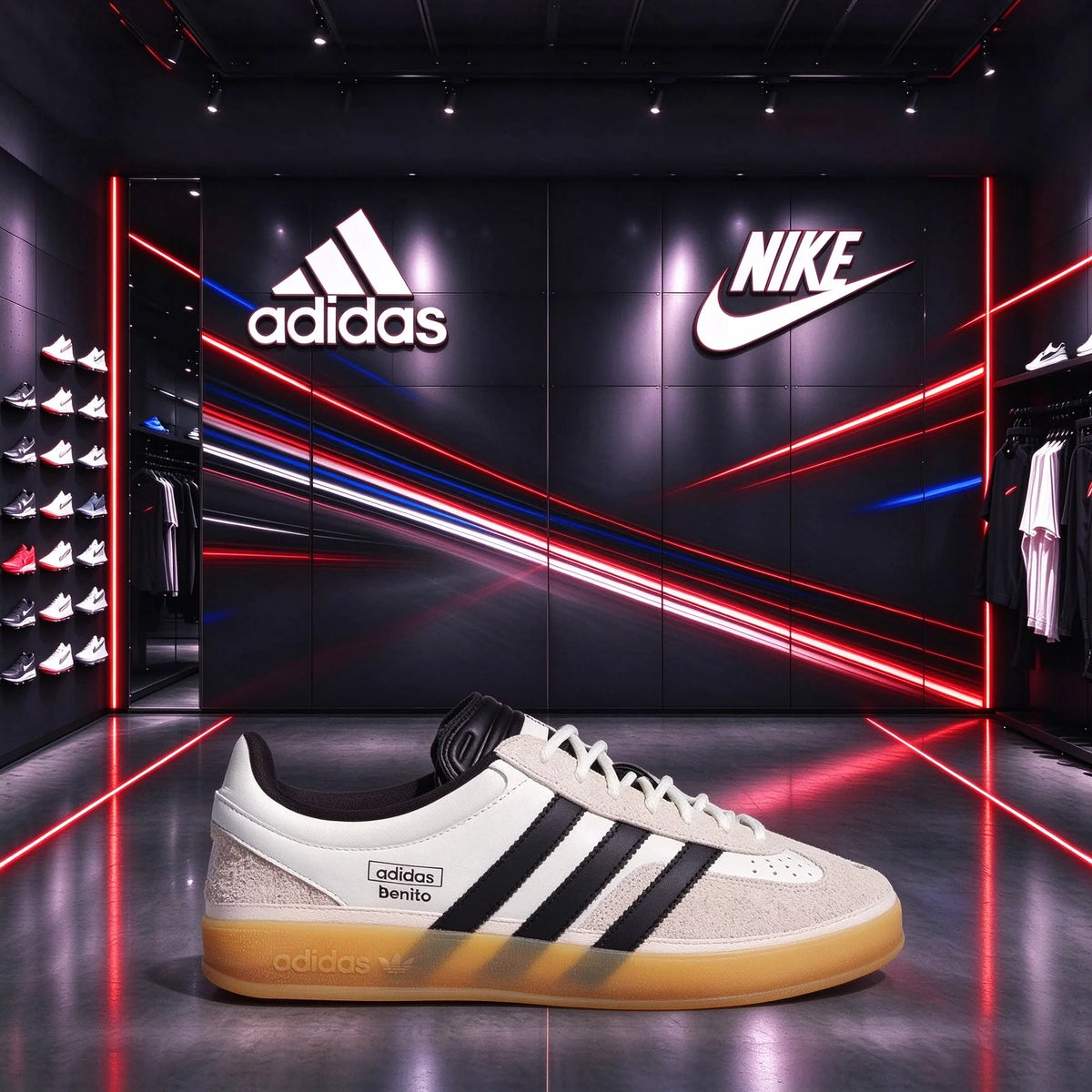 Scarpe da ginnastica adidas Originals in bianco sporco con tre strisce nere, suola in gomma, sneakers casual retrò IF9735