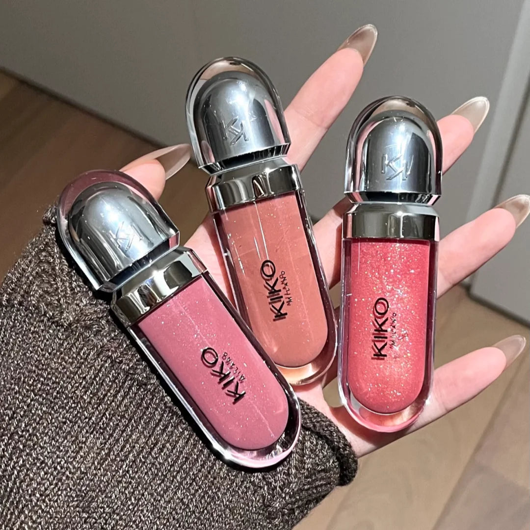 KIKO Milano 3D Hydra Lip Gloss Effetto Specchio, Volumizzante, Non Appiccicoso, Idratante, Lucidalabbra Liquido, Impermeabile, Lunga Durata, Trucco Labbra