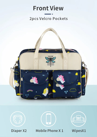 Borsa per pannolini impermeabile di nuovo stile borsa da viaggio Messenger di grande capacità borse multifunzionali per passeggino madre maternità
