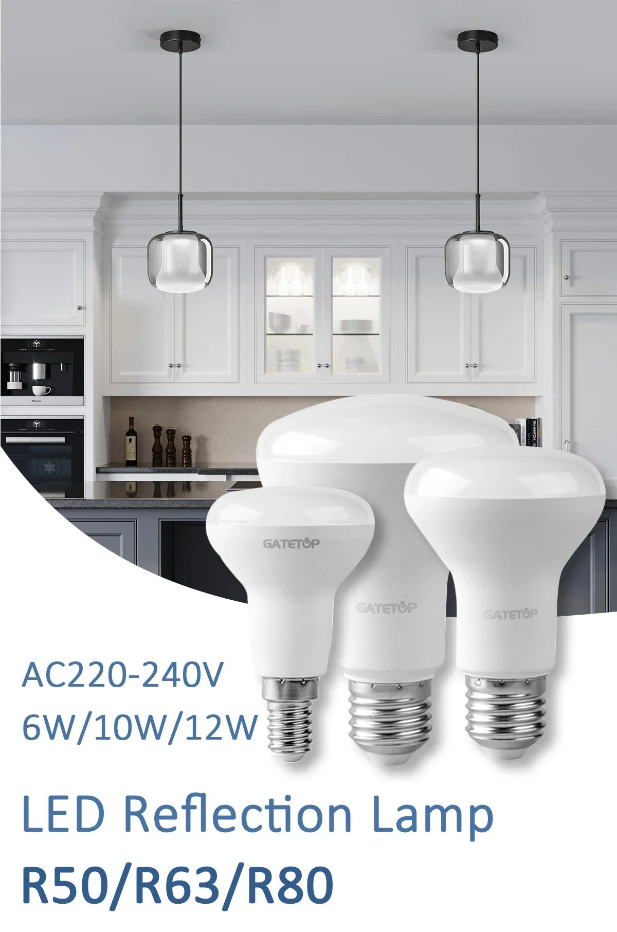 2 pezzi E27 E14 LED lampadina da bagno R50 R63 R80 220V 10W senza sfarfallio luce calda 3000K 6000K per la casa soggiorno illuminazione interna