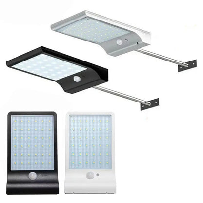 48 led luci da parete stradali solari 450LM 3.5W led sensore PIR di movimento solare luci DIM in alluminio con telecomando per garage da giardino