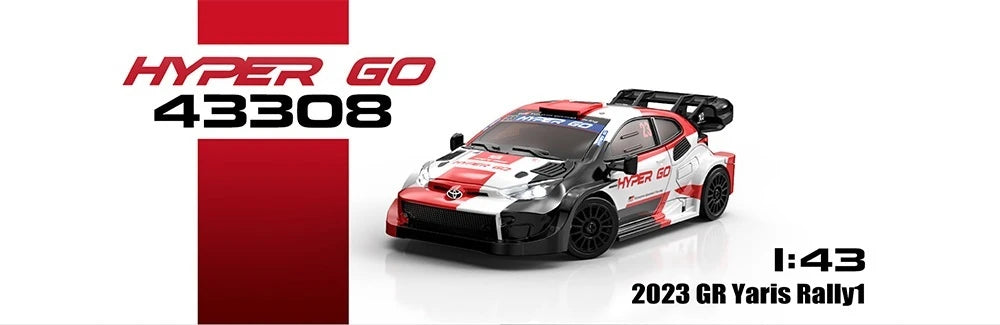 MJX HYPER GO Nuovo Prodotto 43308 Auto Telecomandata 1/43 Auto da Rally per Interni ed Esterni, Drift ad Alta Velocità, Trazione Integrale
