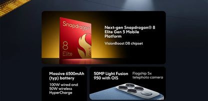 POCO F8 Ultra Snapdragon 8 Elite Gen 5 6500mAh 6.9" 120Hz Display AMOLED POCO Hyper RGB con supporto NFC Smartphone