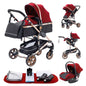 Nuovo passeggino di lusso 3 in 1 carrozzina da viaggio portatile pieghevole carrozzina alta paesaggio telaio in alluminio passeggino neonato