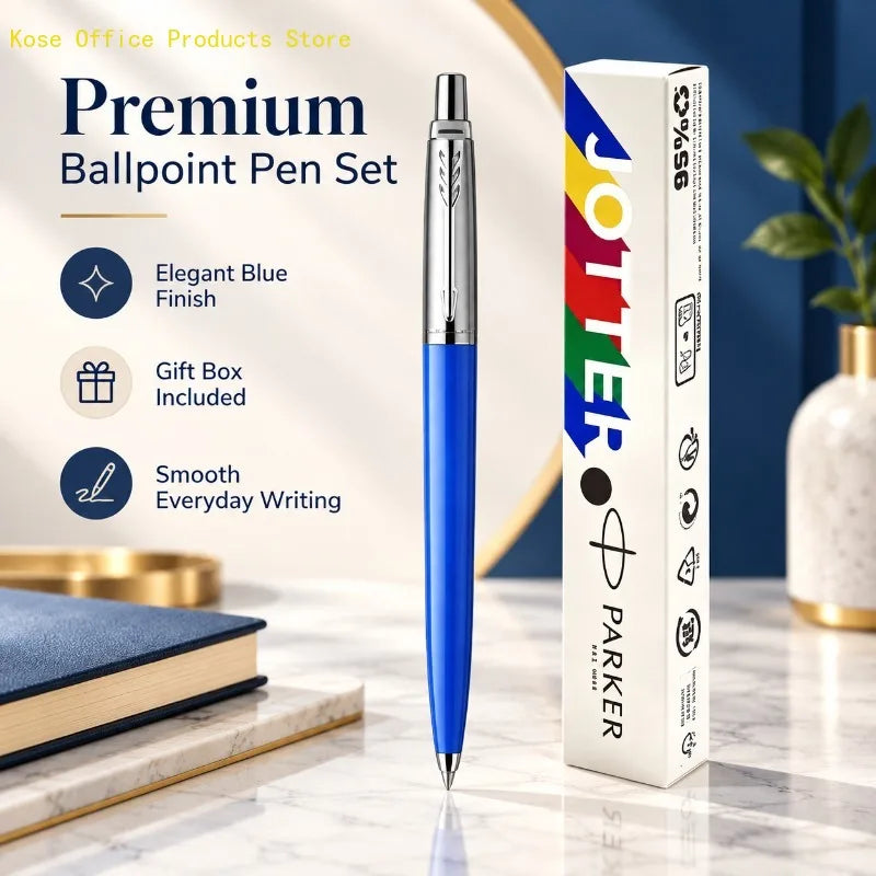 Set regalo di penne a sfera blu di alta qualità, con elegante confezione, per una scrittura fluida e precisa, ideale per l’ufficio, per uso professionale, per la scuola, come regalo di laurea o per compleanni.