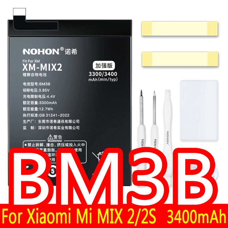 NOHON Batteria Per Xiaomi Mi 10 9 8 11T Pro 10T 11 Lite 12 12S 12X 13 6 5 MAX MIX 4 3 2 2S BM4R BM53 BM55 BM58 BM59 BP42 Batteria