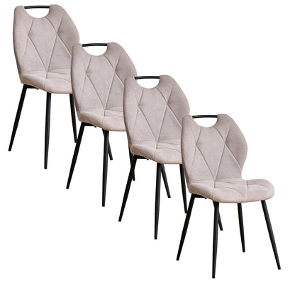 Sedia da pranzo moderna 2/4/6 pezzi, comode sedie imbottite con gambe in metallo per cucina/soggiorno/camera da letto