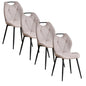 Sedia da pranzo moderna 2/4/6 pezzi, comode sedie imbottite con gambe in metallo per cucina/soggiorno/camera da letto