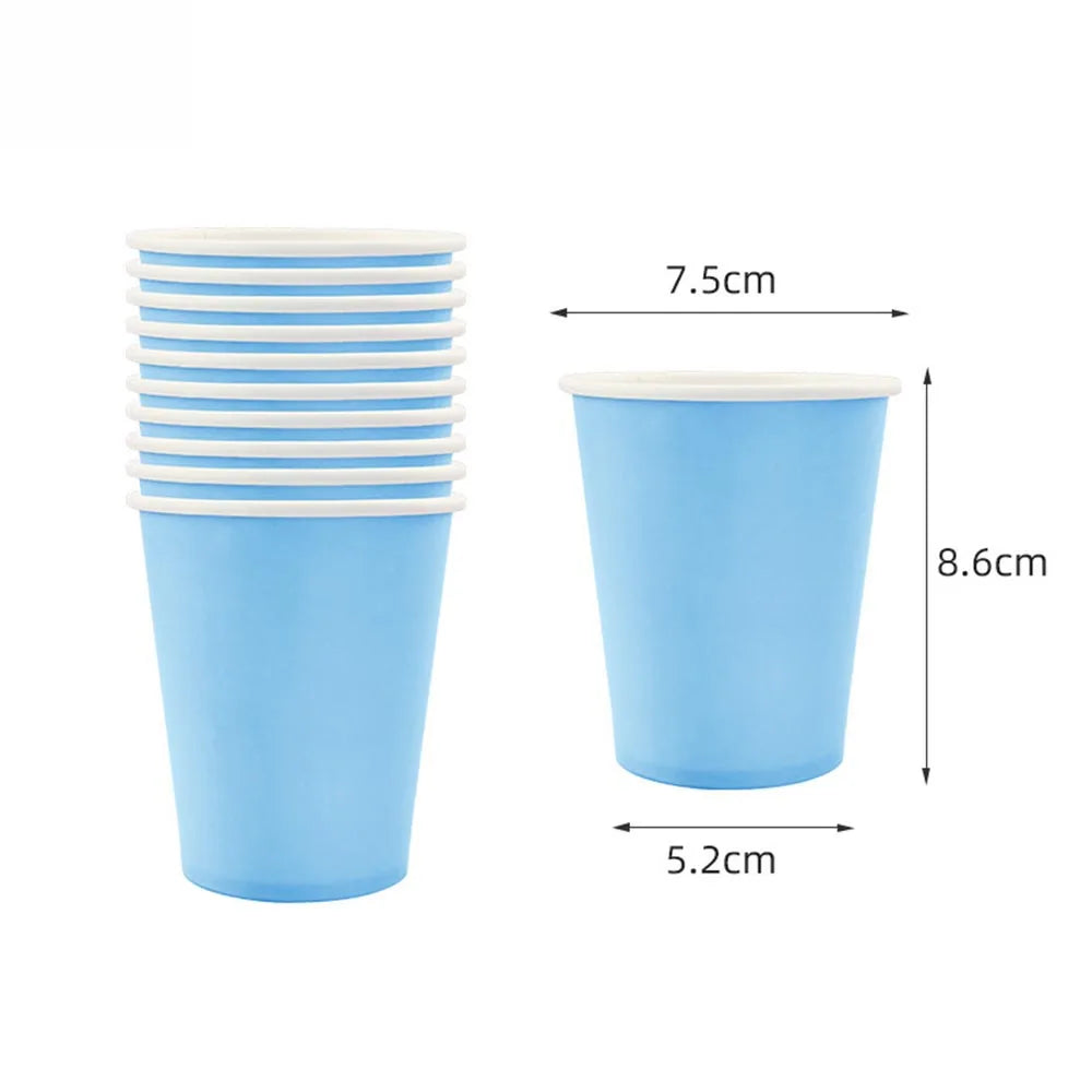 10-200 bicchieri di carta usa e getta in tinta unita, tazze da caffè, bicchieri per bevande, per compleanni, matrimoni, picnic, viaggi, feste, articoli per la tavola