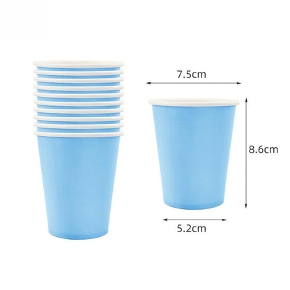 10-200 bicchieri di carta usa e getta in tinta unita, tazze da caffè, bicchieri per bevande, per compleanni, matrimoni, picnic, viaggi, feste, articoli per la tavola