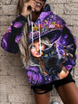Felpe con cappuccio a tema Halloween, con stampa 3D di scheletro e teschio, abbigliamento casual da strada per donna, felpe ampie, felpe con cappuccio, top femminili, abbigliamento.