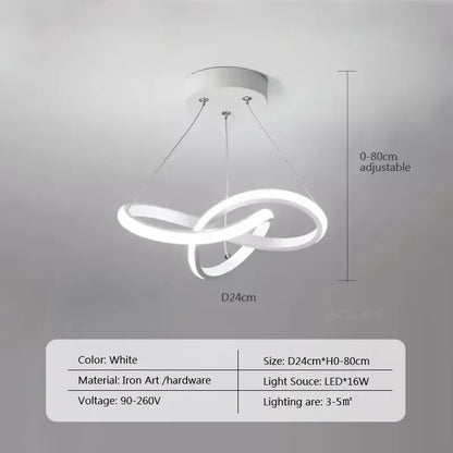 Lampada a sospensione moderna a LED con design irregolare aerodinamico Piccola lampada a sospensione creativa per camere da letto, sala da pranzo, sale studio