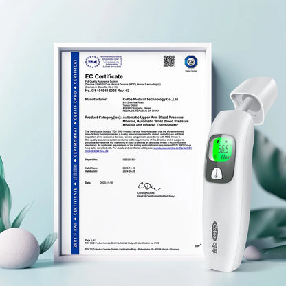 Cofoe Termometro digitale per fronte e orecchie 2 in 1 Termometro medico senza contatto per neonati/adulti ±0,1 ℃   Misura precisa della temperatura